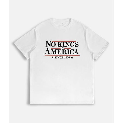 T-Shirt with "NO KINGS IN AMERICA SINCE 1776" Slogan Print Hoodie, Sweatshirt | PodTeesHub.com