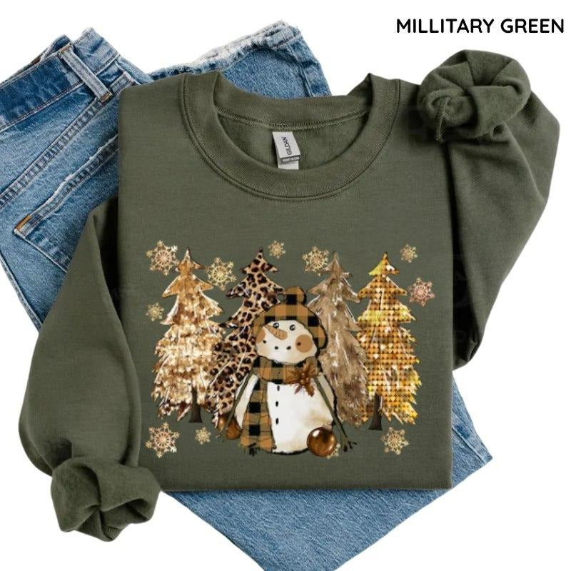 Christmas Snowman Sweatshirt/T-shirt, Family Christmas Sweatshirt, Cute Holiday Tee, Christmas Sweatshirts for Women,...