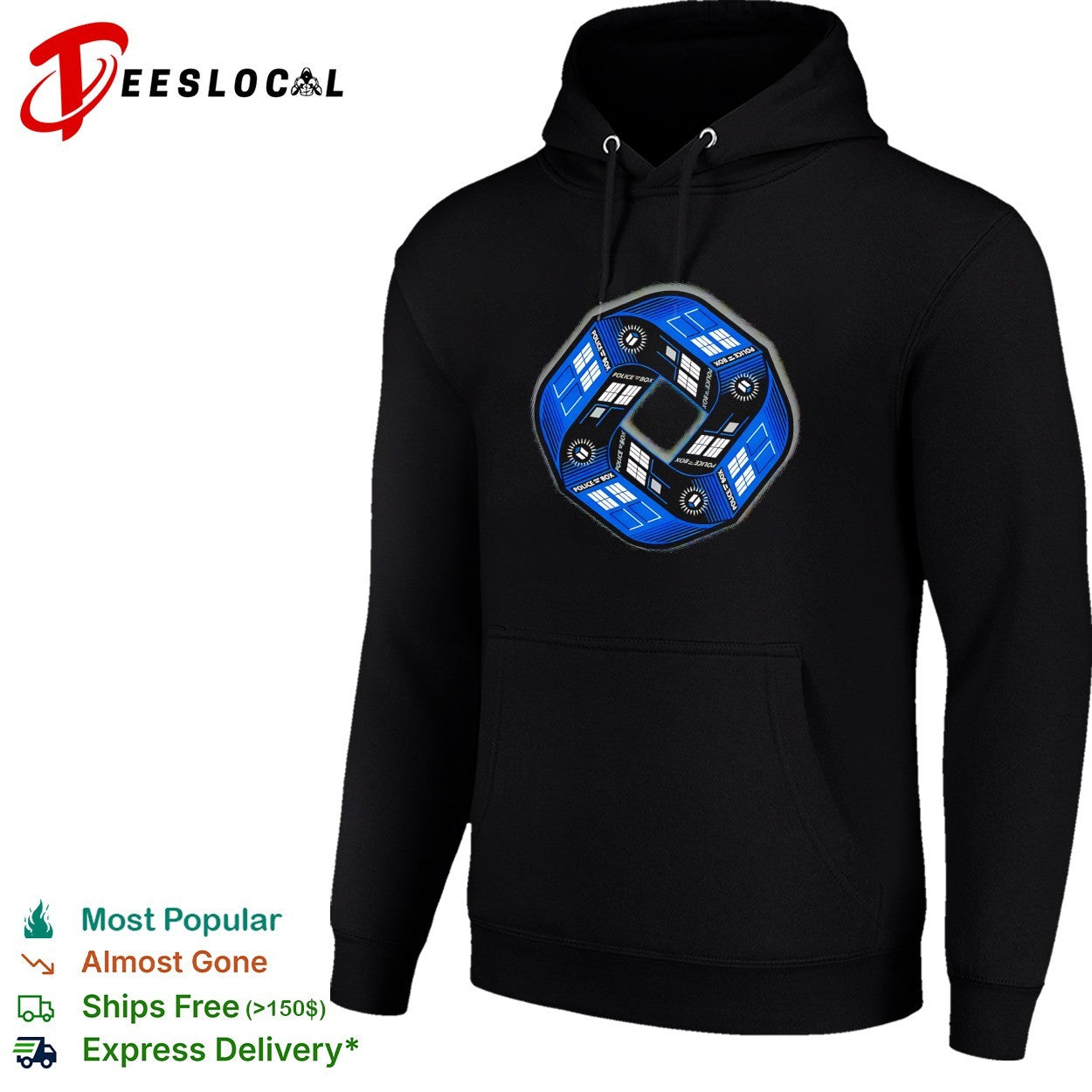 TARDIS police box Mobius ring impossible shape Doctor Who shirt