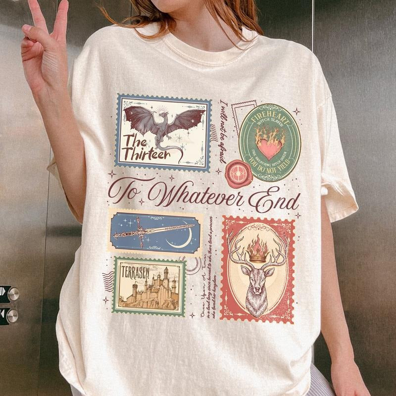 TOG Book Stamps Comfort Colors Shirt, Terrasen The Thirteen T-shirt, Aelin Fireheart Tee, TOG Series Gift For Book Lover,...