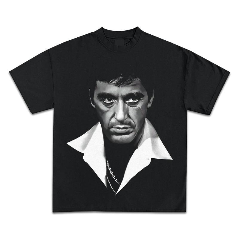 TONY MONTANA SCARFACE JUMBO FACE GRAPHIC BOOTLEG T-SHIRT - STREETWEAR Hoodie, Sweatshirt | PodTeesHub.com