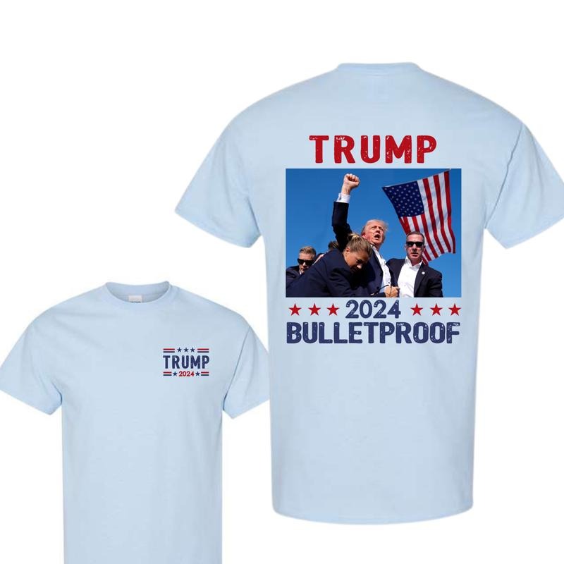 TRUM Bulletproof Unisex Tshirt , Funny Trump 2024 I Stand With Truump Make America Great again ,team trum , trummp Win...