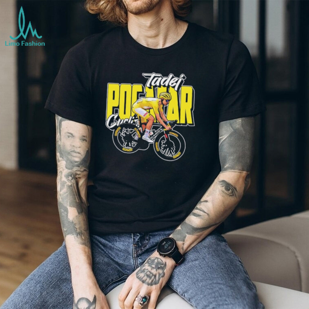 Tadej Pogačar cyclist portrait illustrated shirt