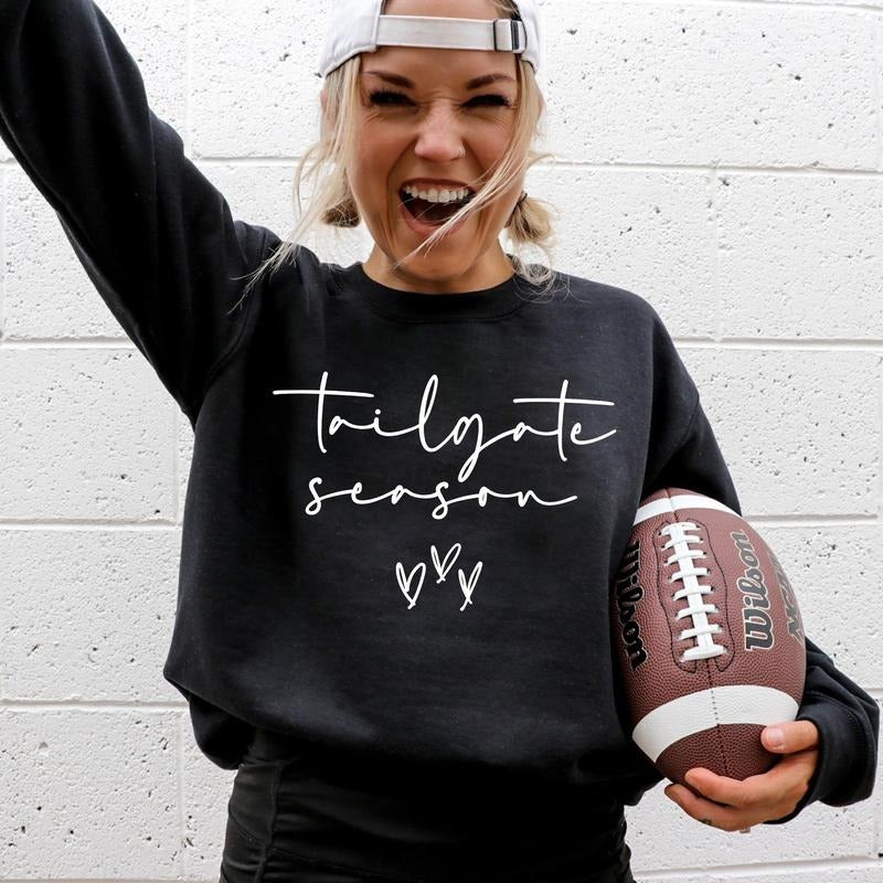 Tailgate Season, Football, Sports, Game Day, Big Game, Touchdown, Tailgate Party Sweatshirt, Women's Crew Neck, Crewneck...