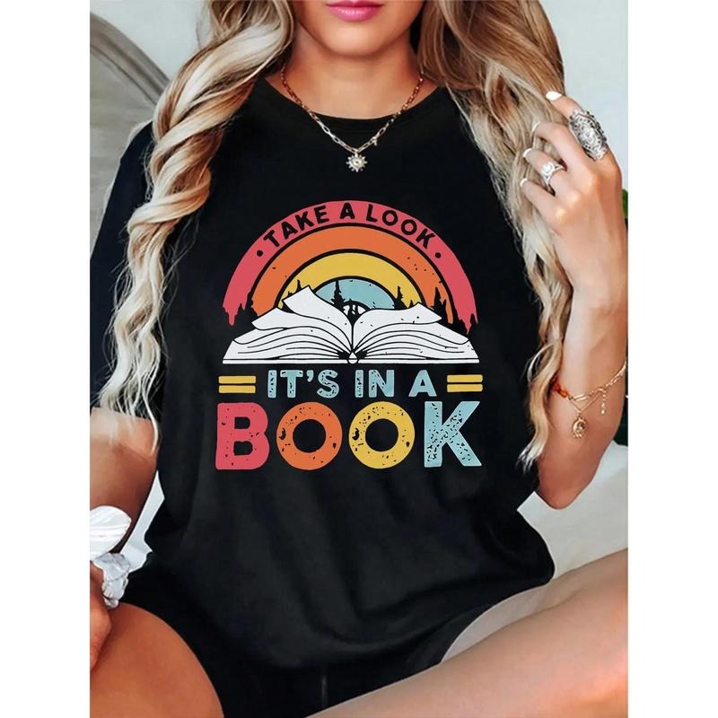 Take A Look It's In Book T Shirt Bookish Merch Reading Literature Lover Librarian Long Or Short Sleeves Hoodie, Sweatshirt