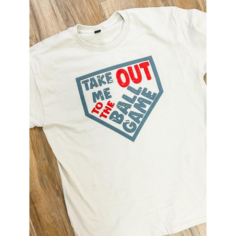 Take Me Out Ball Game Graphic Top T-Shirts, Hoodie, Sweatshirt | PodTeesHub.com
