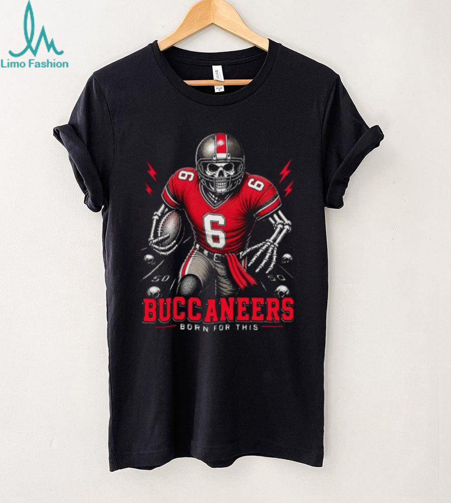 Tampa Bay Buccaneers Skeleton Football Player Born For This Vintage Fan Wear Shirt