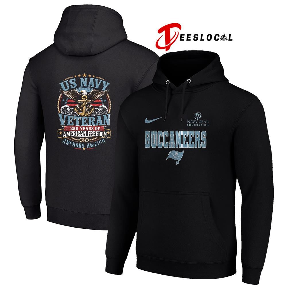 Tampa Bay Buccaneers US Navy seal foundation 250 years of American freedom anchors aweigh shirt