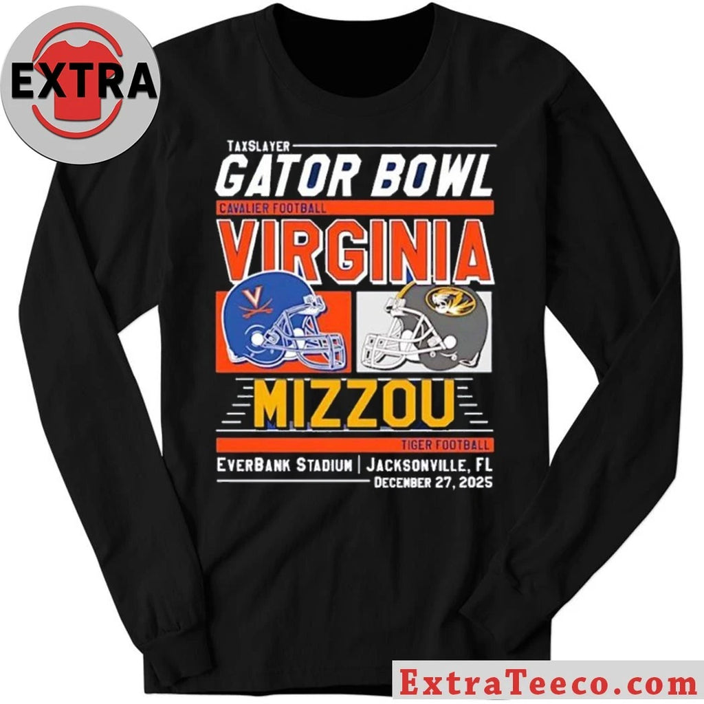 TaxSlayer Gator Bowl 2025 between the Virginia Cavaliers and the Missouri Tigers EverBank Stadium in Jacksonville, Florida, USA. Saturday, December 27, 2025 T-Shirt