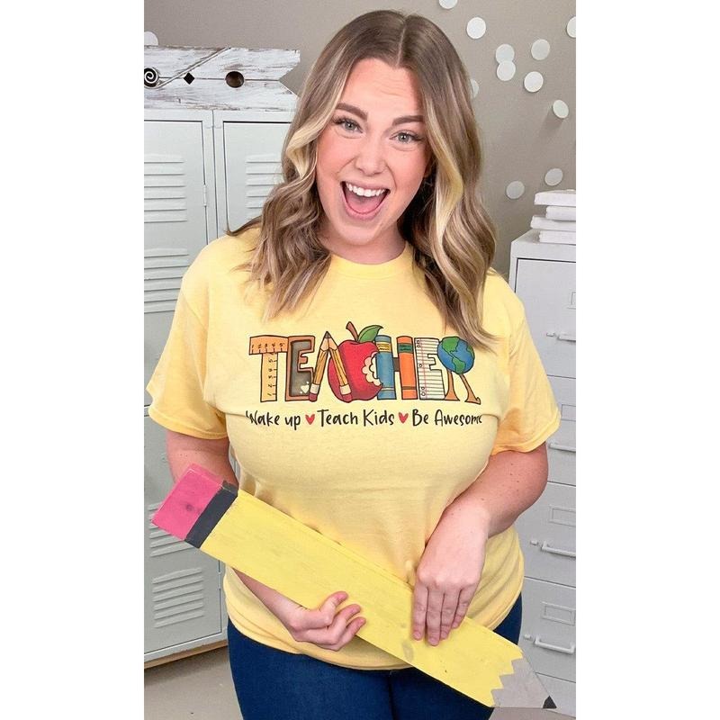 Teach Kids Be Awesome Graphic T-Shirt Hoodie, Sweatshirt | PodTeesHub.com