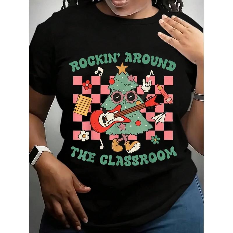 Teacher Christmas Rockin' Around The Classroom T-Shirt Hoodie, Sweatshirt | PodTeesHub.com