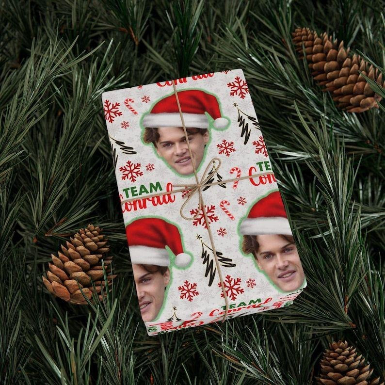 Team Conrad Christmas Wrapping Paper, Conrad Fisher, Jeremiah, Christopher Briney, The Summer I Turned Pretty, Cute...