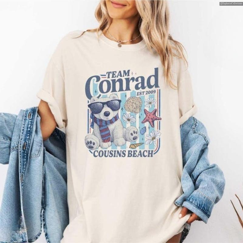 Team Conrad Junior Mint Bear Shirt, Summer I Turned Pretty Tee, TSITP Cousins Beach T-Shirt, Romance Book Fan Sweater...