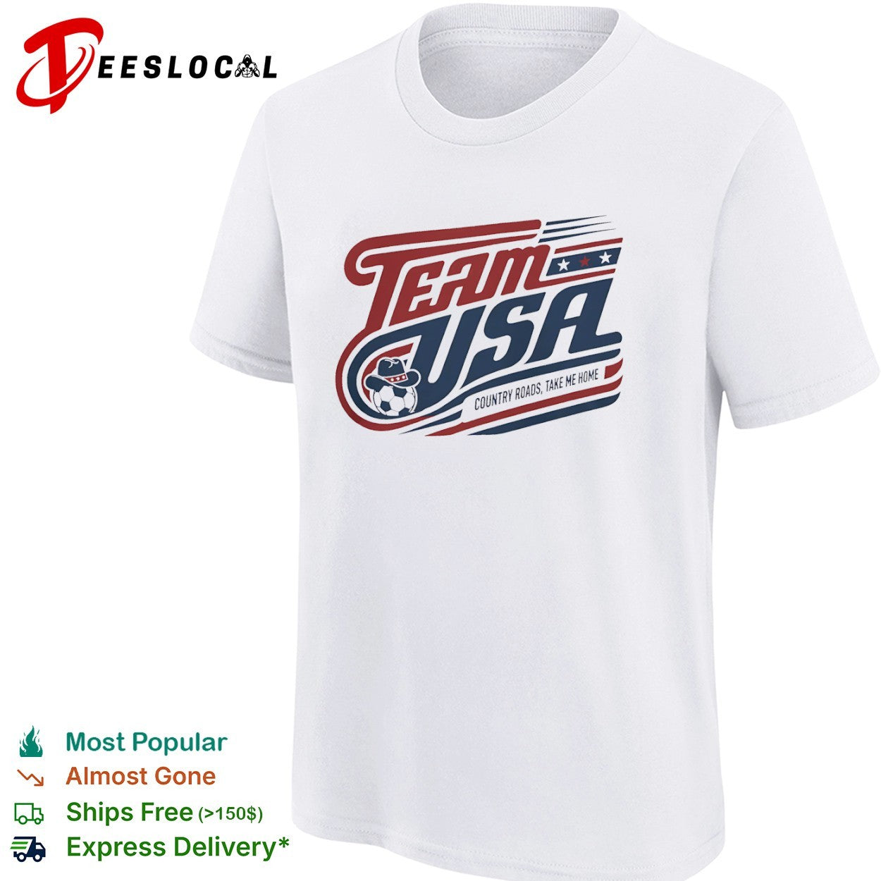 Team USA Soccer Country Roads Take Me Home 2026 World Cup shirt