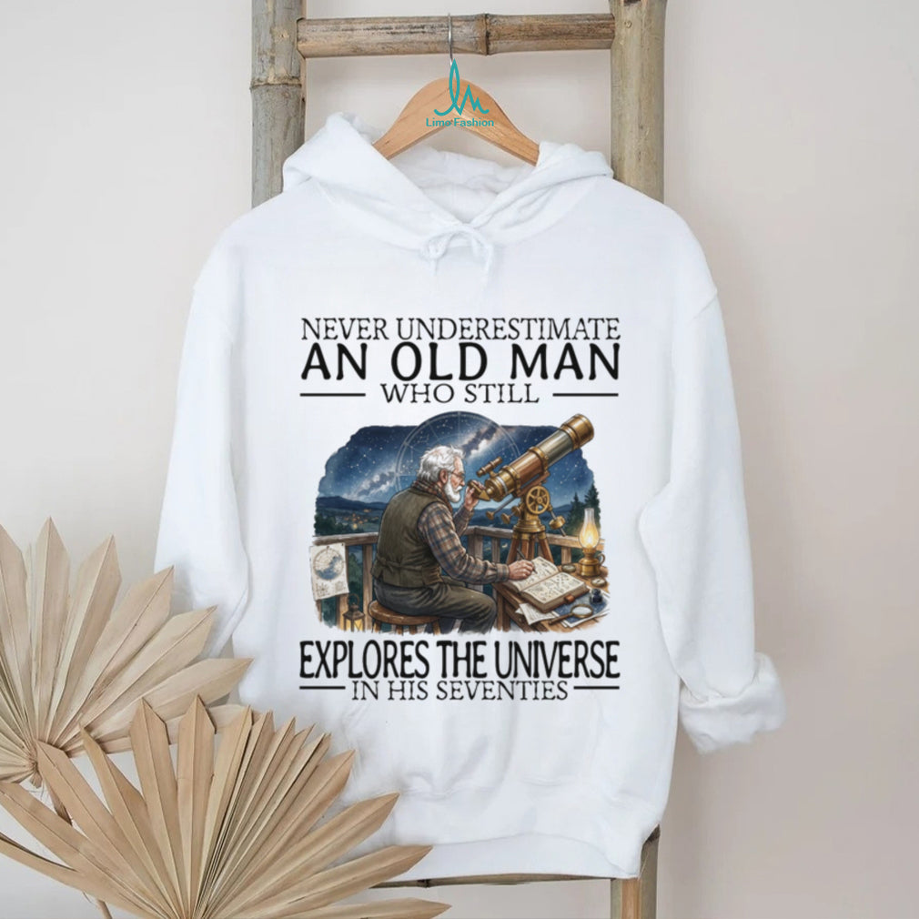 Telescope Space Explorer Old Man Astronomy Hobby Shirt