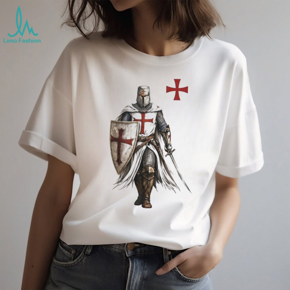 Templar Knight Crusader Cross Medieval Warrior T Shirt