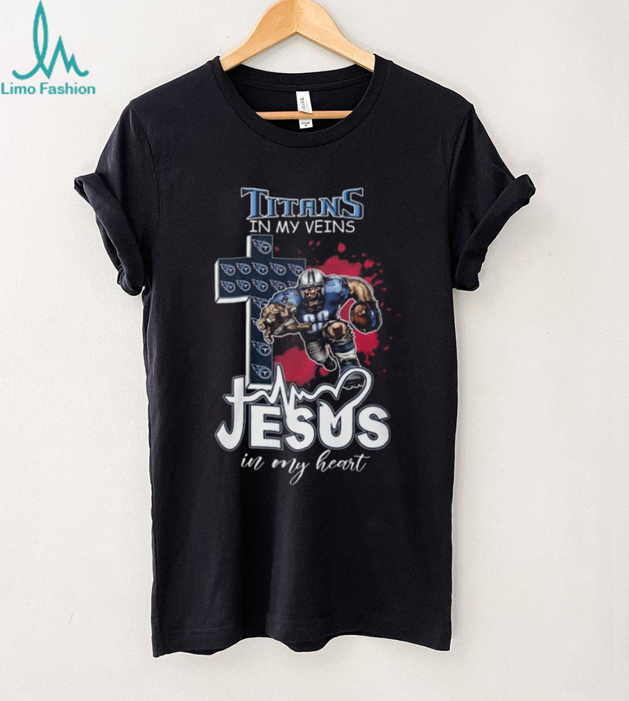 Tennessee Titans Football Player Cross Jesus In My Heart Shirt