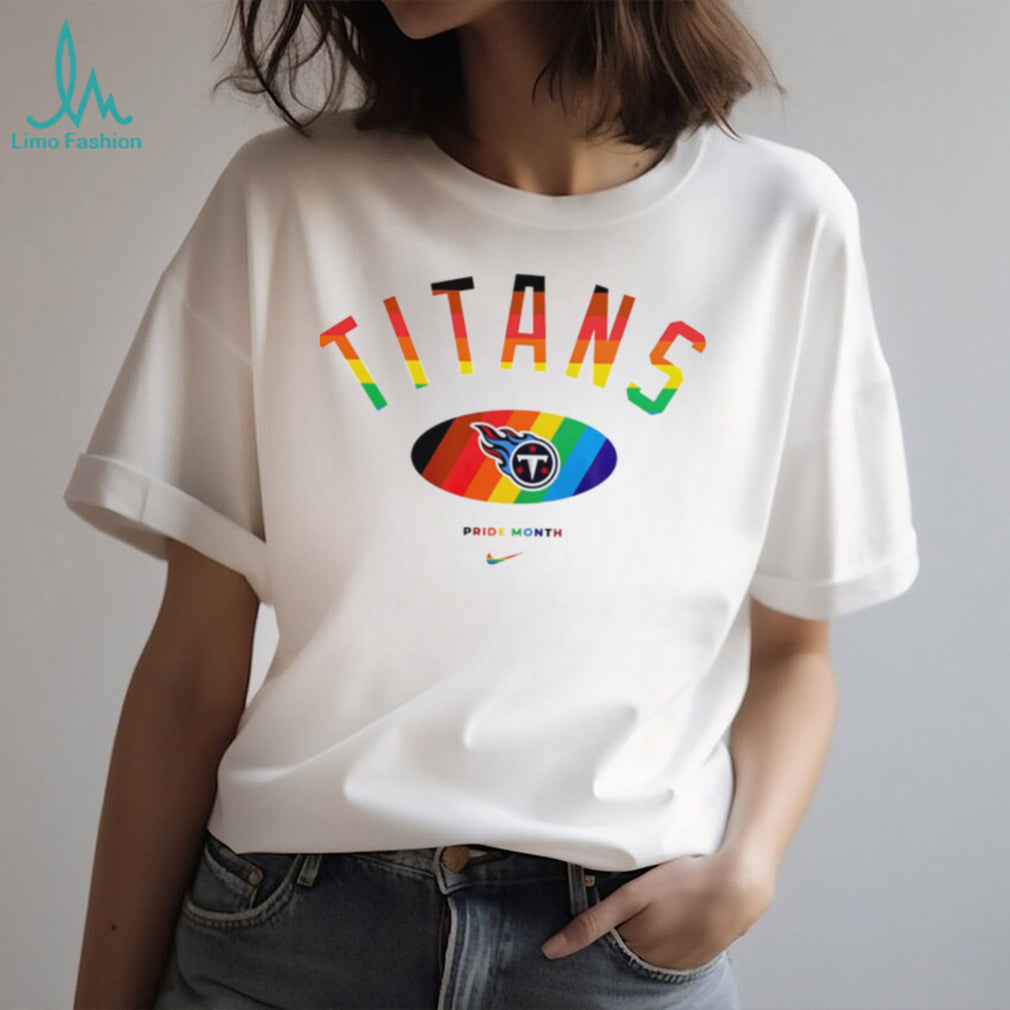 Tennessee Titans Pride Month Rainbow logo shirt