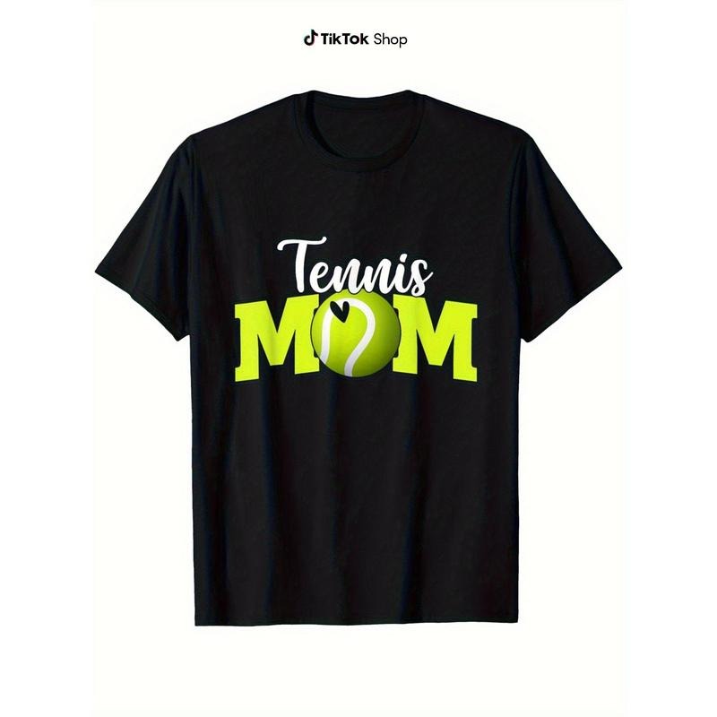 Tennis Mom Cute Letter Print Women'S Cute Mother'S Day T-Shirt Hoodie, Sweatshirt | PodTeesHub.com