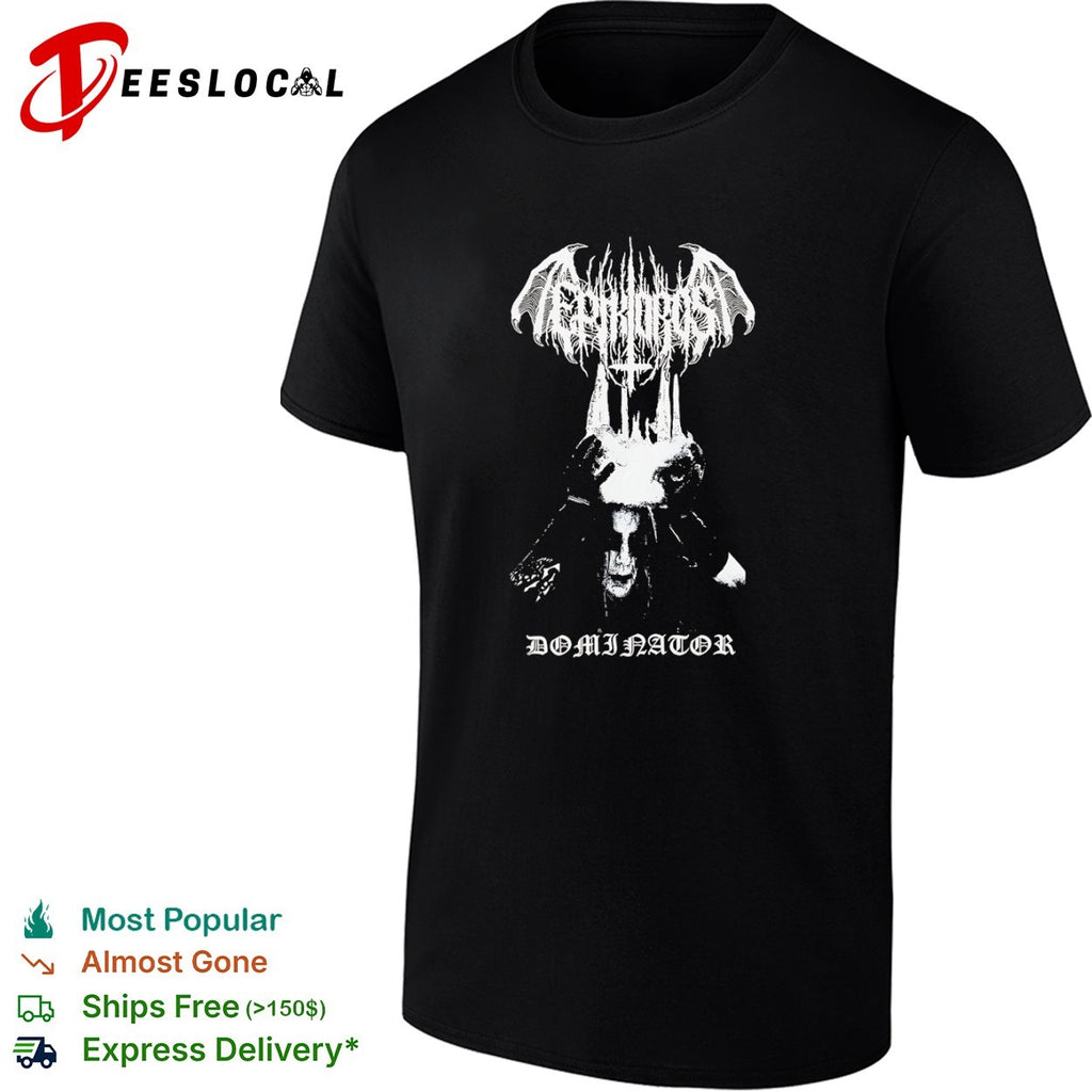 Tephroast Dominator black metal corpse paint skull crown shirt