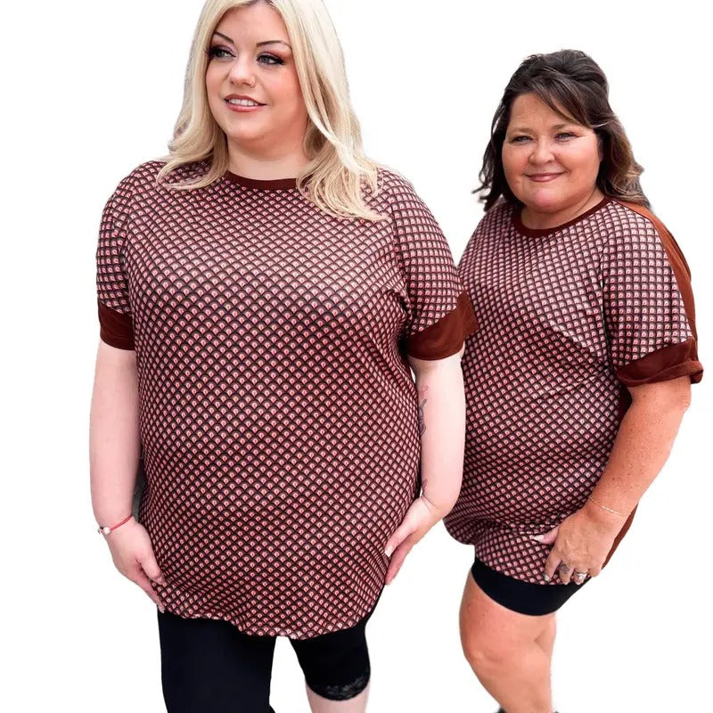 Terra Trend Geometric Accent Top T-Shirts, Hoodie, Sweatshirt | PodTeesHub.com