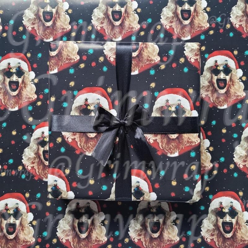 Terrifying Christmas  Christmas Wrapping Paper, Terrifier Gift Wrap, Art The Clown Wrapping Paper T-Shirts, Hoodie,...