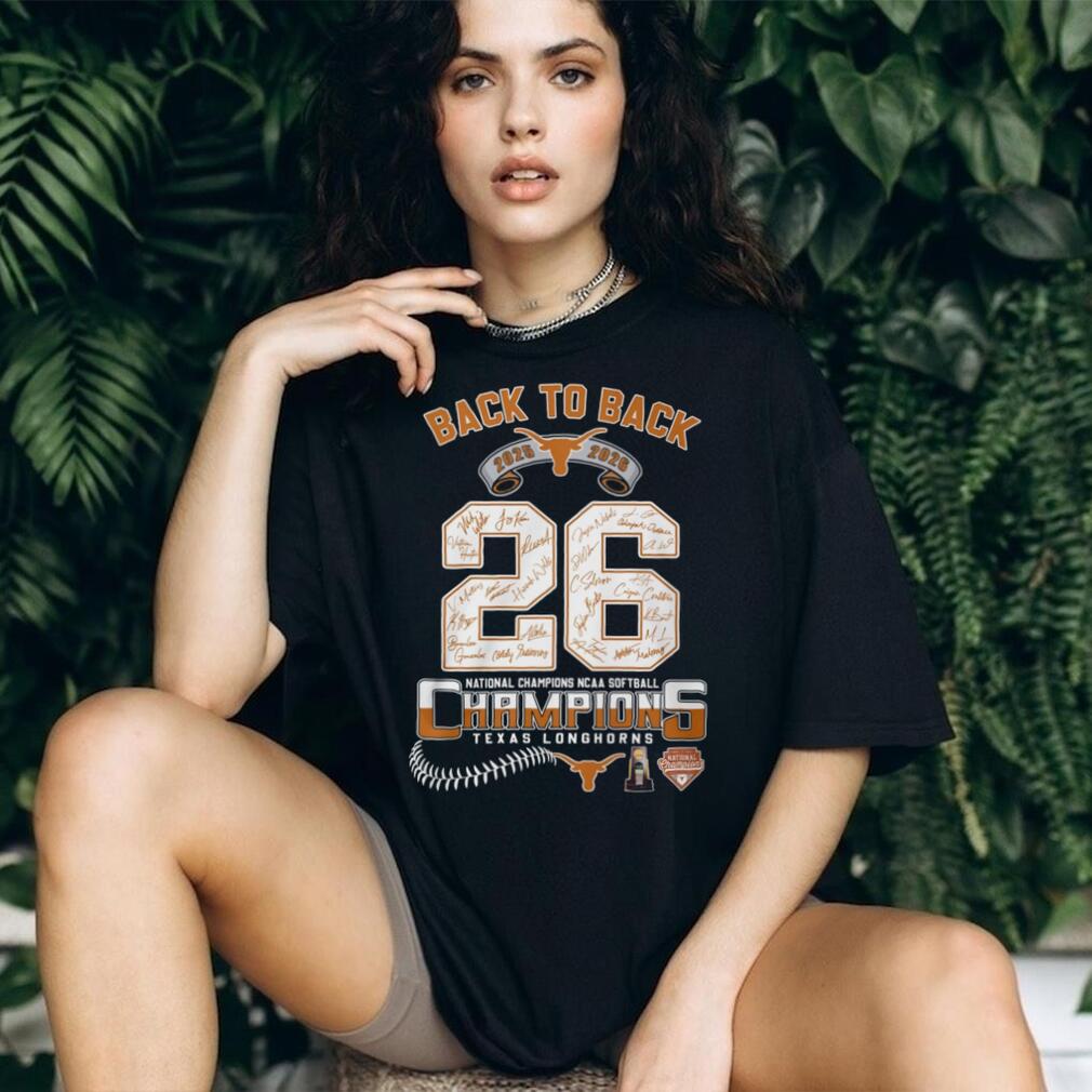 Texas Longhorns Back To Back NCAA Softball Champions Shirt