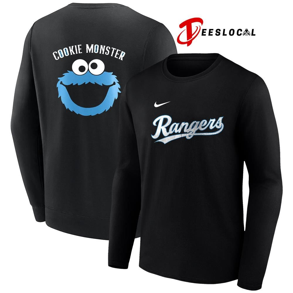 Texas Rangers X Cookie Monster logo shirt