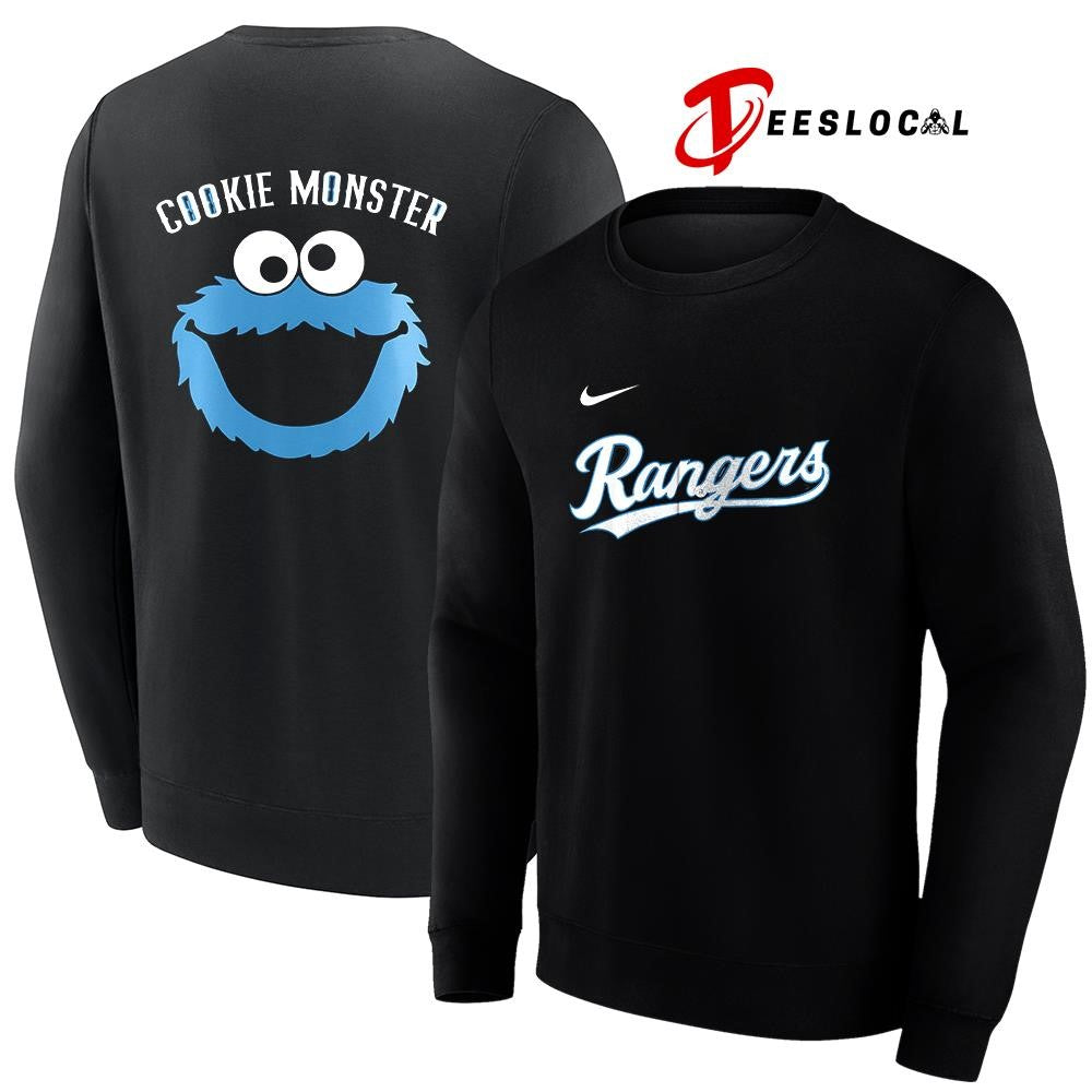 Texas Rangers X Cookie Monster logo shirt