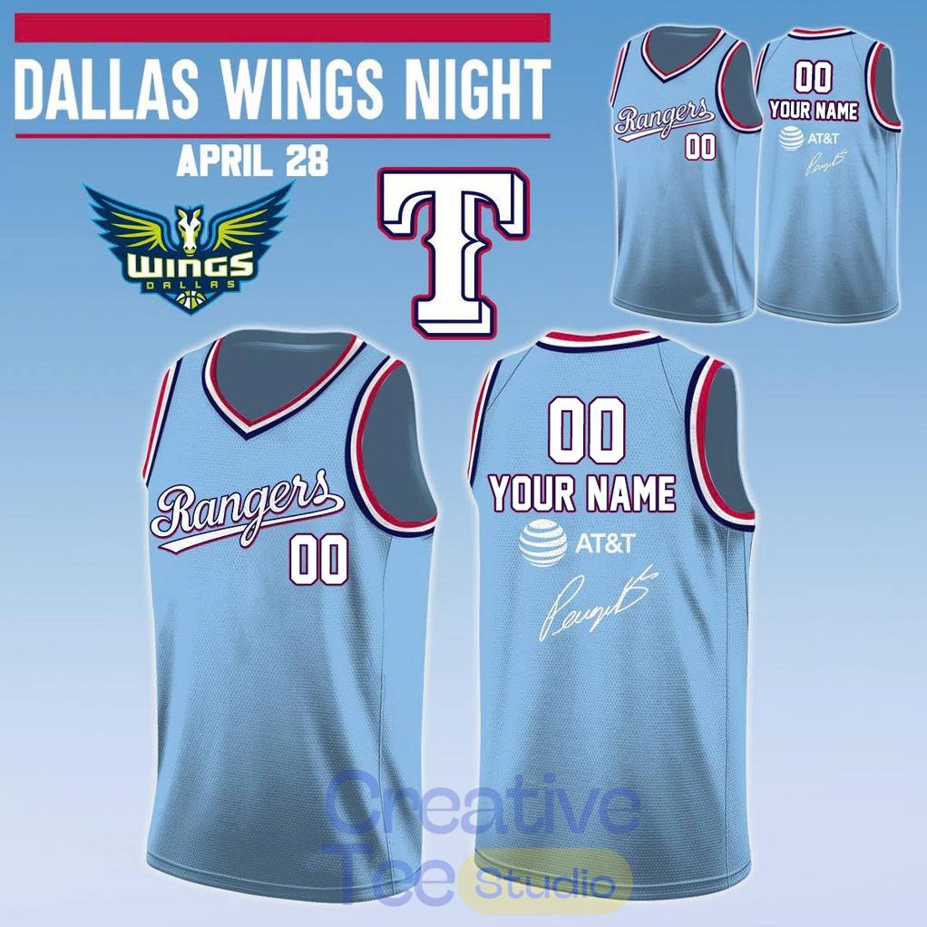 Texas Rangers x Dallas Wings Night Paige Bueckers Signature Basketball Jersey