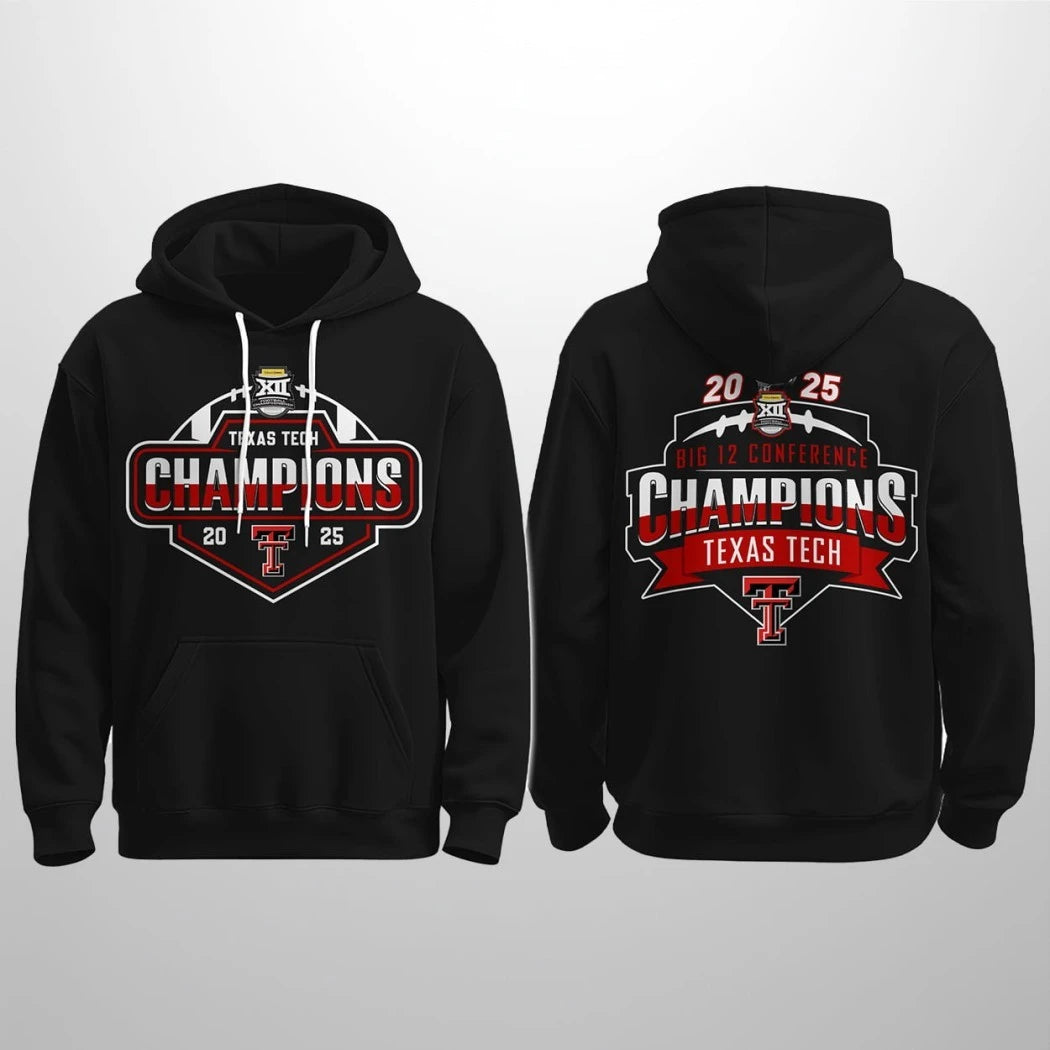 Texas Tech Big 12 Champions Logo 2025 Two Sided T-Shirt
