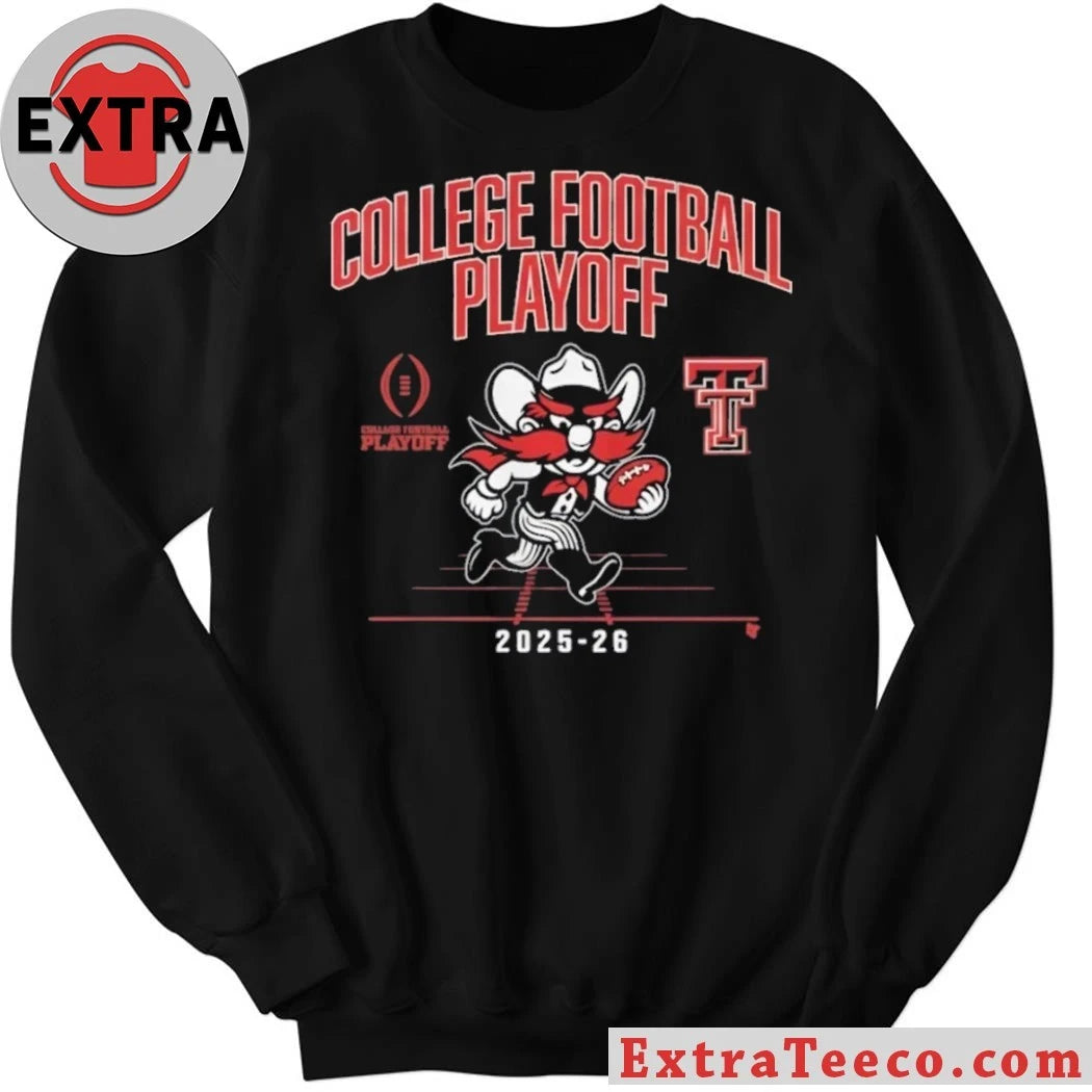 Texas Tech Red Raiders College Football Playoff 2025-26 Mascot Shirt Celebrating the Texas Tech Red Raiders’ Advancement to the College Football Playoff for the 2025-26 Season Tee