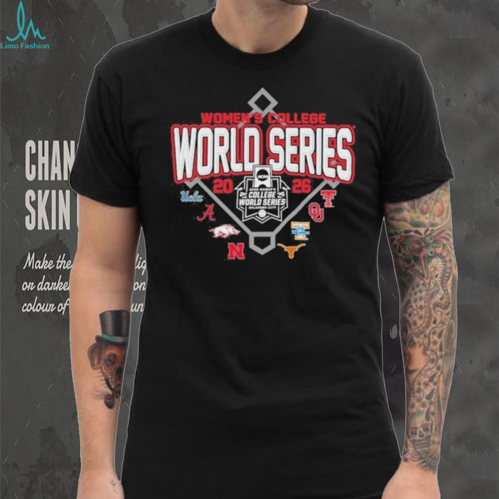Texas Tech Softball 2026 WCWS All Teams In Black T Shirt