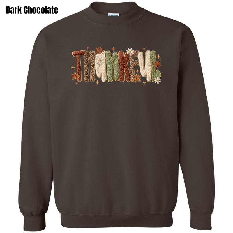 Thankful FAKE Crochet Sweatshirt 'NLB' T-Shirts, Hoodie | PodTeesHub.com