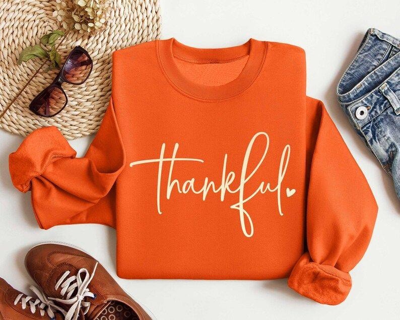 Thankful Sweatshirt, Thankful Lover hoodie, Hello Thanksgiving Sweatshirt, Women Thankful Sweatshirt, Women Gift For...