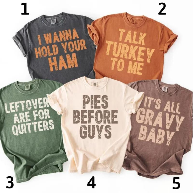 Thanksgiving Funny Shirt, Distressed Turkey Shirt, Pies Before Guys, Talk Turkey to Me, Family Group Fall Shirts Hoodie,...