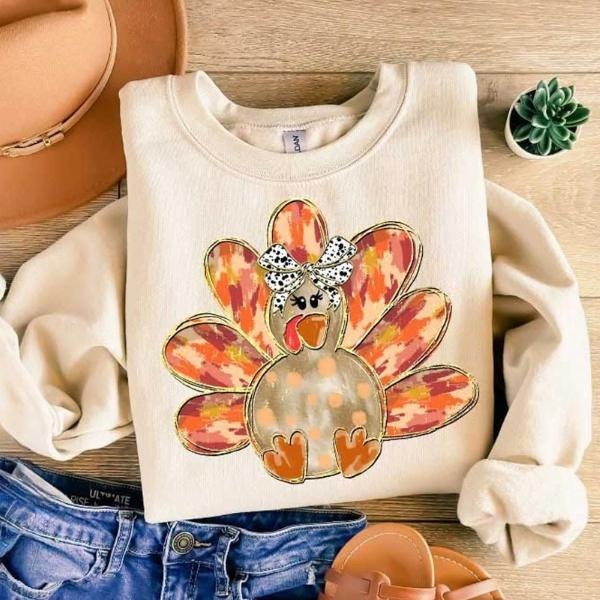 Thanksgiving Turkey Sweatshirt, Turkey Family Shirt, Thanksgiving Women Thanksgiving Sweater Hoodie | PodTeesHub.com