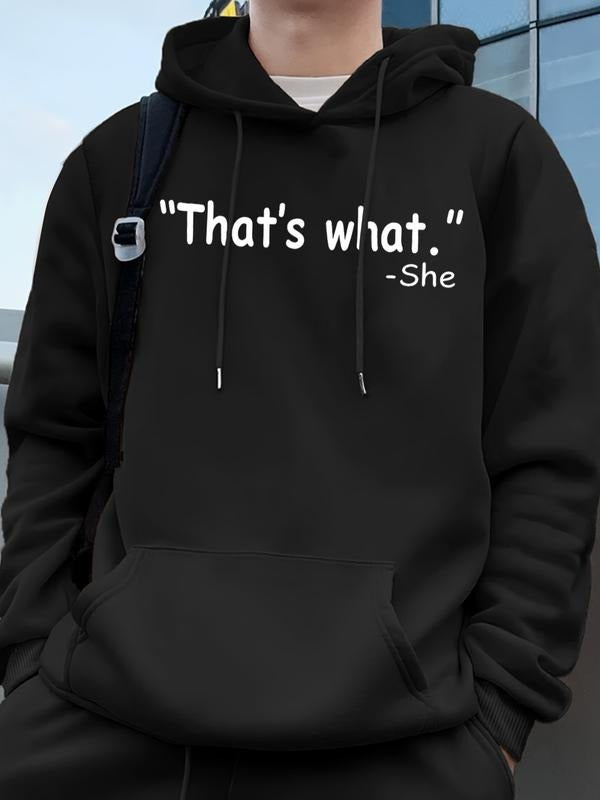 "That's What She Said" Funny Slogan Oversized Hoodie | Black Streetwear Hoodie with Humorous Print | Trendy Outfit for...