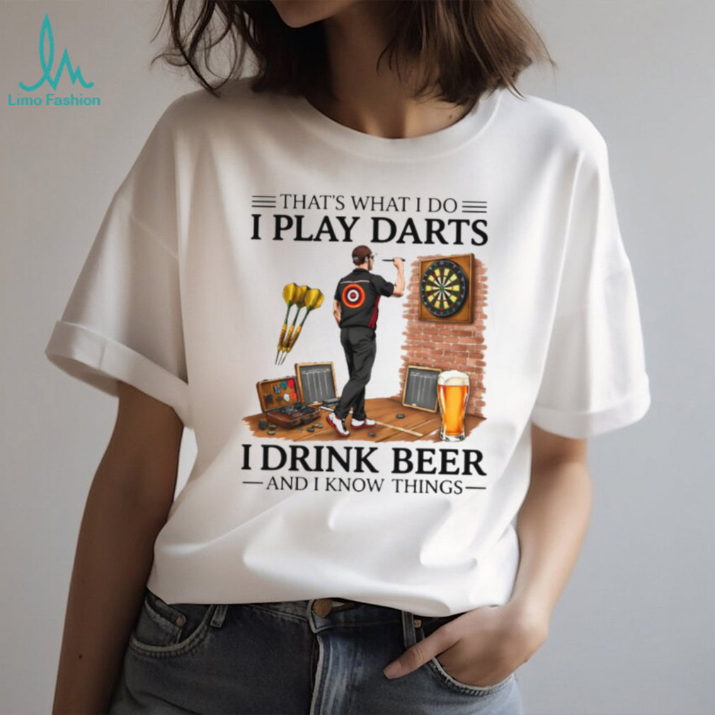 That’s What I Do I Play Darts I Drink Beer Vintage Pub Player Men Shirt
