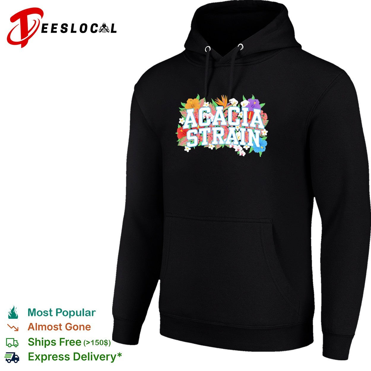 The Acacia Strain tropical flowers logo shirt