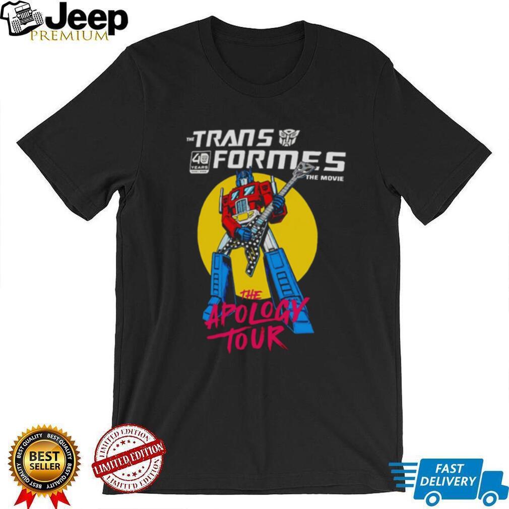 The Apology Tour Transformers 40th Anniversary shirt