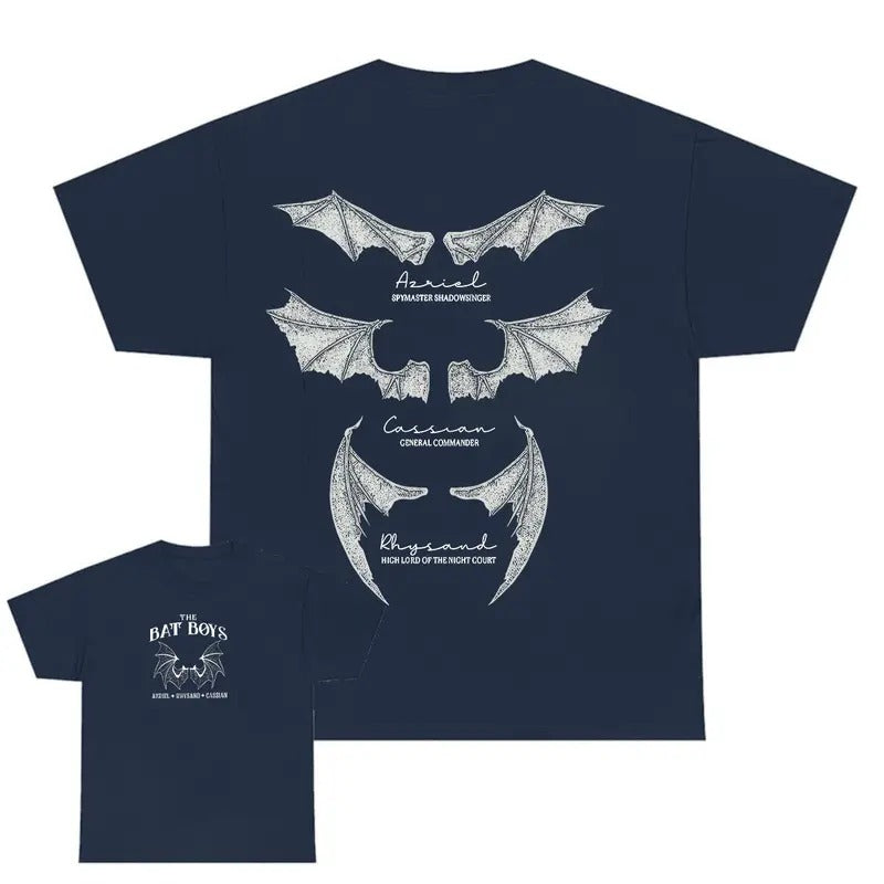The Bat Boys Comfort Shirt, Vintage Acotar Bookish Tshirt, The Night Court Illyrians, A Court of Thorn and Roses Rhysand...
