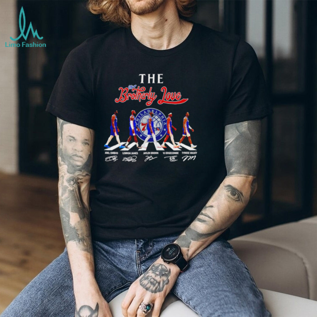The Brotherly Love Philadelphia 76ers Lebron James abbey road signature shirt
