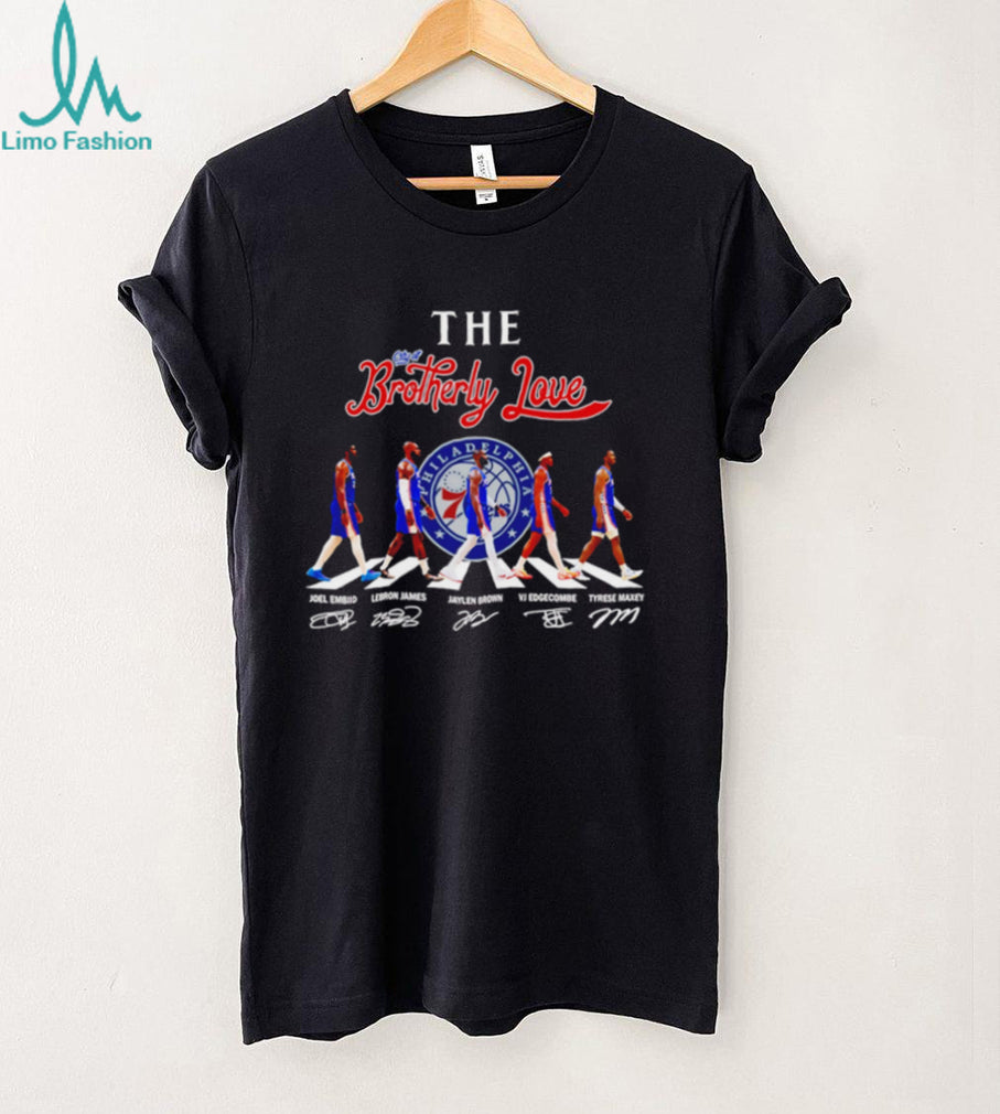 The Brotherly Love Philadelphia 76ers Lebron James abbey road signature shirt