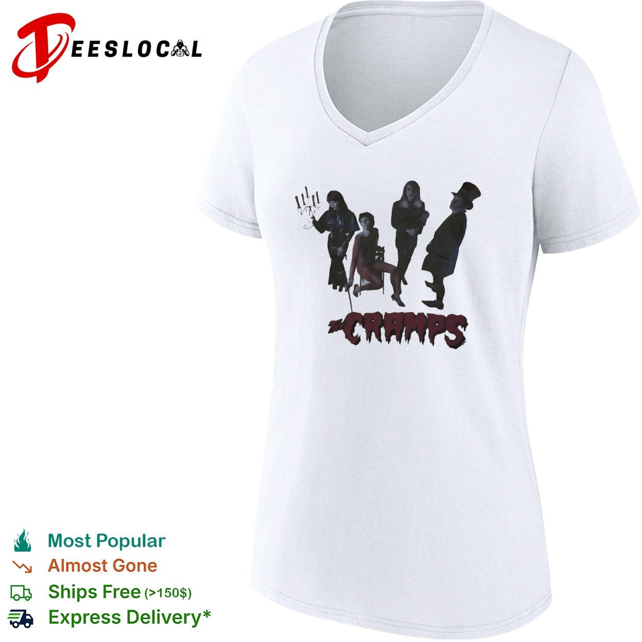 The Cramps band group gothic candles shirt