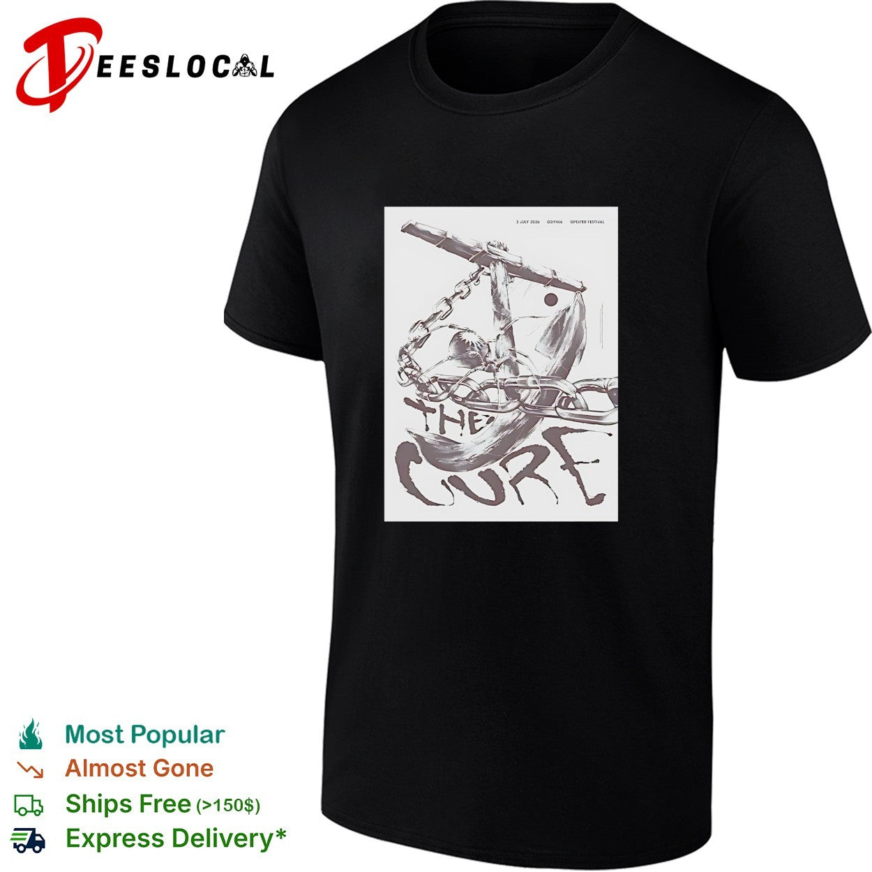 The Cure Gdynia Poland Open’er Festival On 3 July 2026 shirt