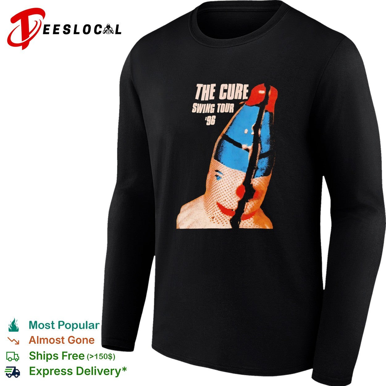 The Cure Swing Tour 96 Clown Faceshirt