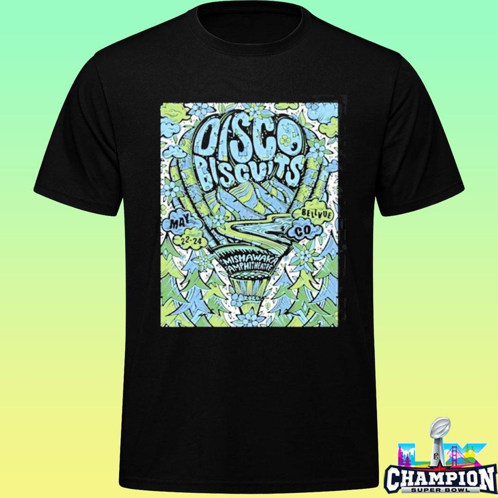 The Disco Biscuits Bellvue Colorado 2026 Venue At Mishawaka Amphitheatre From May 22 To 24 2026 Shirt