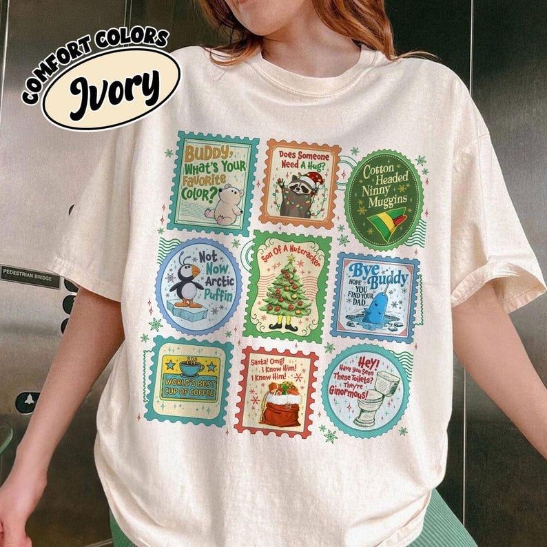 The Elf Christmas Movie Stamps Comfort Colors Shirt, Bye Buddy Hope You find Your Dad Tshirt, Christmas Classic Movie...