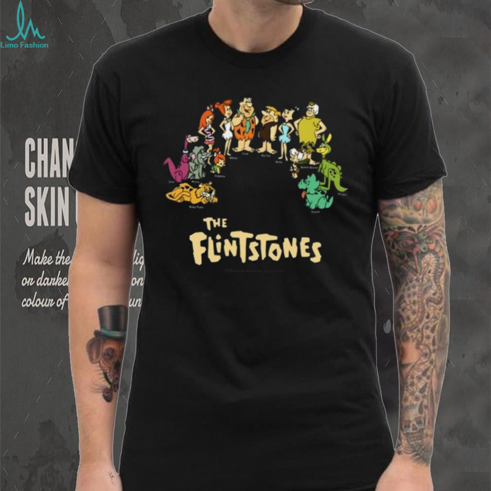 The Flintstones All Characters Vintage Cartoon Group Shot T Shirt